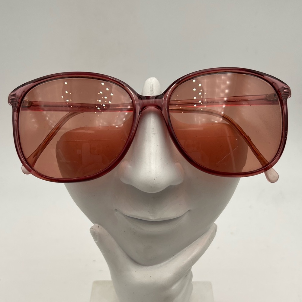 Vintage Wilshire Designs Pink Translucent Oval Sunglasses Frames WD858